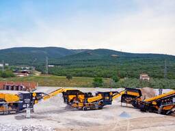 Мобильная щековая дробилка ударная дробилка и вибрационный грохот