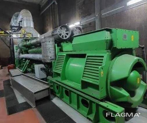 Použitý plynový turbogenerátor Jenbacher JGS 620/612, 4 MW, 2014, pyrolýzní plyn
